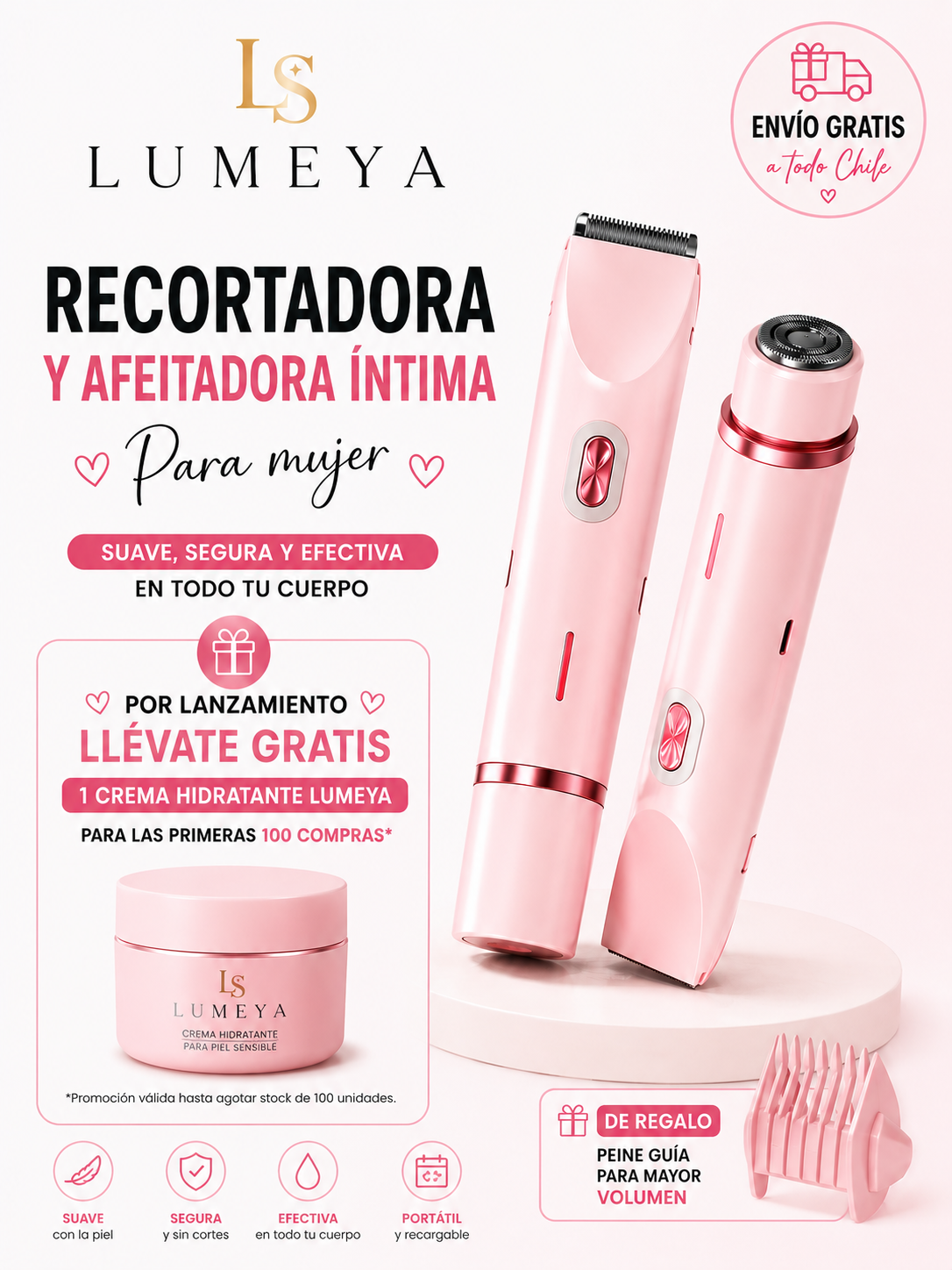 Lumeya® Rasuradora intima 2 en 1